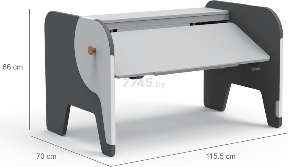 Парта растущая COMF-PRO Elephant Desk белый-серый (1770017) - Фото 9